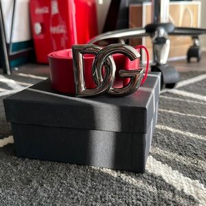 Dolce & Gabbana Men's Leather Logo Belt